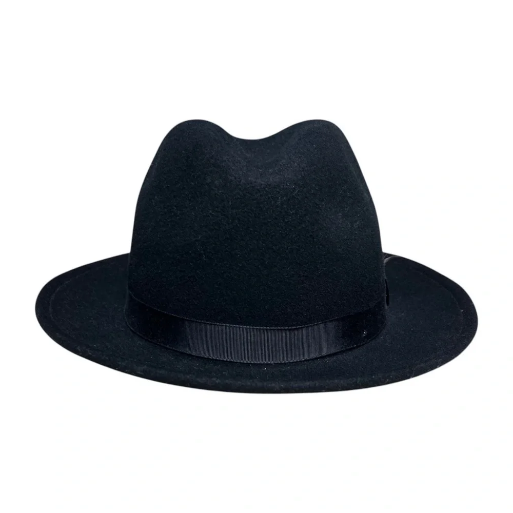 THE FLAMEKEEPERS HAT CLUB Torch MB Black Fedora Wool Felt HARLEM NEW YORK Size M